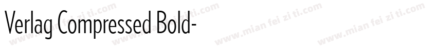 Verlag Compressed Bold字体转换